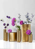 5.5" 2.75" Serene Spaces Living Matte Gold Floral Capsule Vase, Stylish Flower Vases for Centerpieces at Weddings