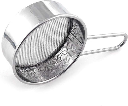 2.5 Inch Stainless Steel Strainer with Long Handle, Flour Sieve Mini Small Flour Sifter Drainer for Baking, Powder
