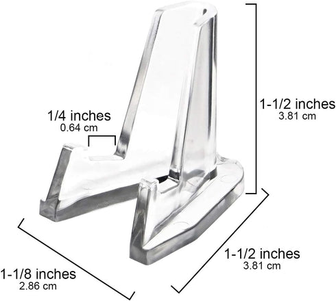 Small Display Stand Clear Acrylic Easel Holder for Coins, Lighters & Knife (Qty 15)