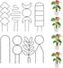 Simabsie 8 Packs Trellis for Potted Plant,Metal Wire Stake for Climbing Plants Indoor