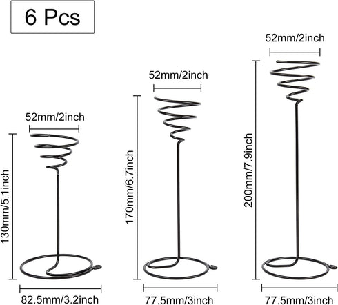 6 Packs 3 AHANDMAKER Airplant Planter Holder, Sizes Air Plant Container Tillandsia Holder for Displaying Small Air