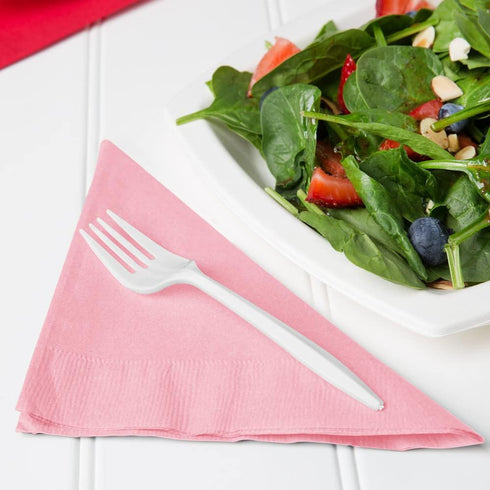 Creative Converting 240 Count Celebrations Lunch Paper Napkins - Classic Pink