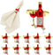 Red Wine Bottle Napkin Rings Set of 12 Sparkly Rhinestone Napkin Ring