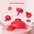 Wide Mouth Funnel Set for Kitchen Use, Food Grade Plastic Canning Funnels with 4 Size Spouts & 2 Strainers, Red