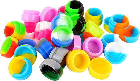 20pcs 5ml Silicone Container Non-Stick Food Grade Oil Wax Concentrate Jars (Color Random)