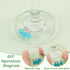 BENECREAT 24 PCS Acrylic Wine Glass Charm, Faux Gemstone Beaded Tassel Wine Glass Markers for Parties