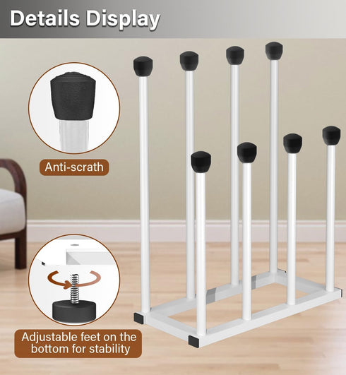 Tigerden 4 Closet, Free Standing Shoe Racks, Tall Black Metal Boot Rack Organizer for Pairs, Knee-High Boot Storage