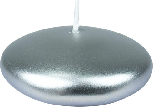 3 Inch Metallic Silver Floating Candles