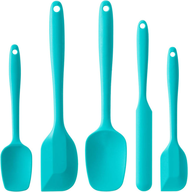 Silicone Spatula Set, 5 Piece - High Heat Resistant Rubber Spatulas for Baking, Cooking, Mixing, Dishwasher Safe