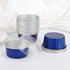 EUSOAR 50pcs Cupcake Cups with Lids, 5oz Aluminum Foil Baking Cups for Desserts, 125ml, Royal Blue, 3.34"x2.59"x2.35"