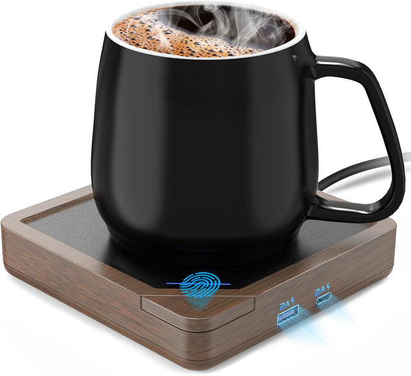Coffee Mug Warmer Set: Coffee Warmer for Desk Auto Shut Off Candle