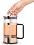 Pinky Up Piper 34 oz Rose Gold Tea Press Pot, French Press for Loose Leaf Tea and Coffee