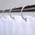 Shower Curtain Hooks, Rustproof Decorative Metal Round Shower Curtain Rings for Bathroom Shower Rod, 12 Pack (Nickel)