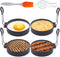 WOWITIS Upgrade 4'' Large Egg Rings Set, 4 Packs Stainless Steel Round Egg