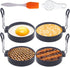 WOWITIS Upgrade 4'' Large Egg Rings Set, 4 Packs Stainless Steel Round Egg