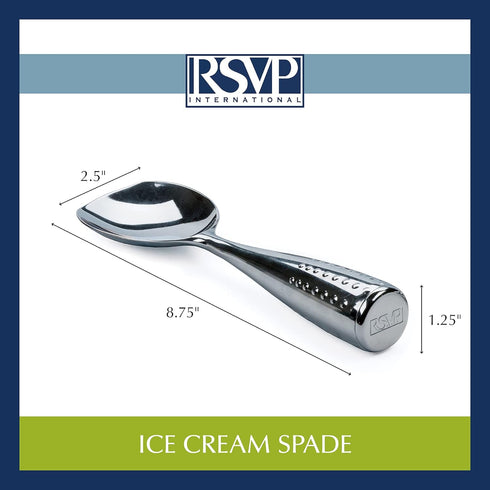 RSVP International Ice Cream Tool Collection, Dishwasher Safe, Large Handle, Vintage Spade