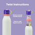 18-oz, Owala FreeSip Twist Insulated Stainless Steel Water Bottle with Straw for Sports and Travel, BPA-Free
