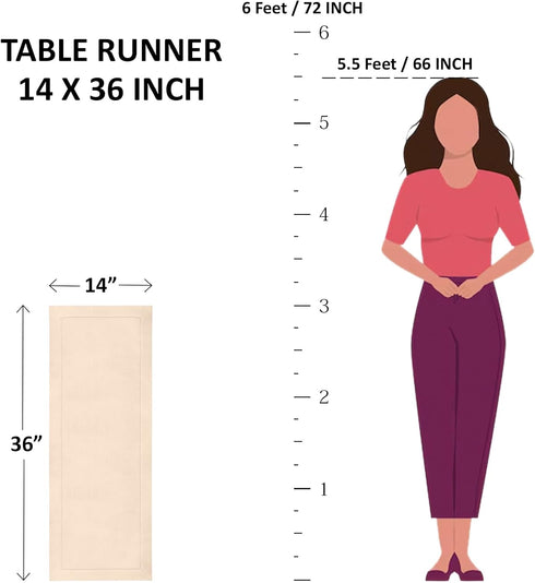 Solino Home Linen White Table Runner 36 Inches - 100% Pure Linen Small Runner for Dresser & Coffee Tables