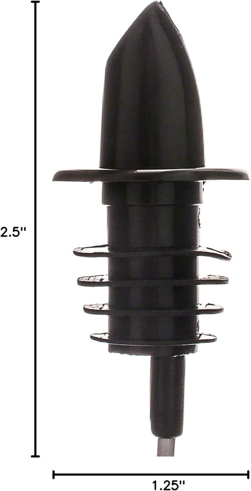 TableCraft Free Flow Pourers, Black, 24-Pack