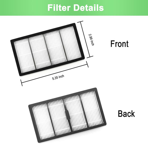 9 Pack Replacement Parts for iRobot Roomba s9+ (9550) S9 (9150) Robot Vacuum Cleaner, 1 Set Rubber Brush, 4 Filters