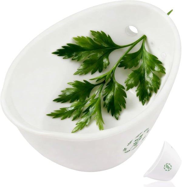 Herb Stripper Bowl with Foldable Spoon: Food-Grade Silicone Herb Stripper Tool with