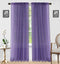 LinenTopia Window Sheer Curtains, 2 Panels, 54" x 84", Light Filtering Drapes for Living Room, Bedroom, Kitchen, Purple