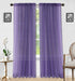 LinenTopia Window Sheer Curtains, 2 Panels, 54" x 84", Light Filtering Drapes for Living Room, Bedroom, Kitchen, Purple