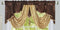 GOHD Golden Ocean Home Decor Valarie Fancy Window Valance - 54 x 18 inches Taffeta Fabric with Satin Swag