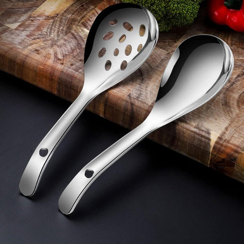 Luxshiny Stainless Steel Rice Scooper, Large Rice Paddle Soup Spoon for Home Kitchen