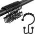 Shower Curtain Hooks Rings, TENOVEL Double Sided Rust Proof Hooks for Bathroom Shower Rods, Set of 12