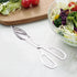 2-PACK Stainless Steel Serving Tongs for Buffet Party Catering, Thickening Food Tongs, Kitchen Salad Scissors (Silver)