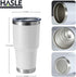 HASLE OUTFITTERS 30oz Stainless Steel Tumbler - Double Wall Vacuum Insulated Travel Mug, Gift Box Set (White)