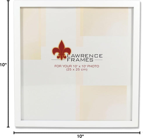 Lawrence Frames 10 by 10-Inch White Wood Picture Frame