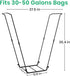Leaf Bag Holder Collapsible Trash Bag Holders Stand for Outdoor Metal Waste Bags Frame for Garage Yard Lawn Camping