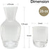 26 oz Lily's Home Water Carafe, With Glass Cup as Lid, Bedside Water Carafe for Bedroom, Bathroom, or Kitchen, Ideal