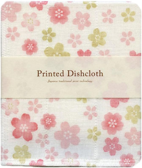 Set of 3 Printed Dishcloths - Animal Print, Flower Print, and Poppy Print