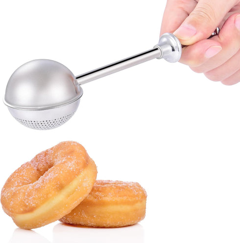 XVBITOR 18/8 Sugar Shaker, Powdered Sugar Shaker Duster with Stainless Steel Fine Mesh Dispenser Sugars and Spring