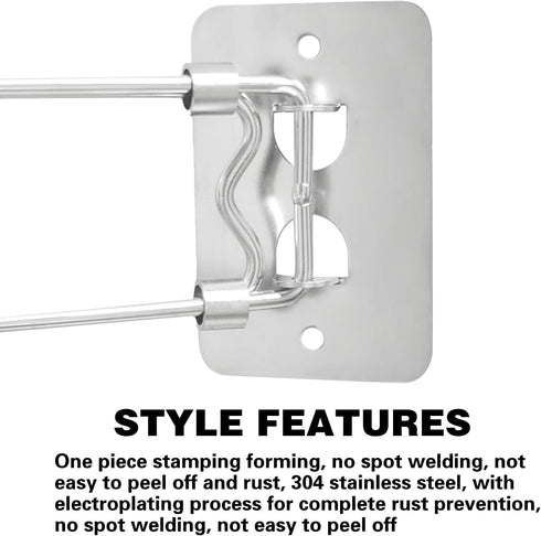 RV Shower Corner Storage Bar, Adjustable 7.5-13 Inch Stainless Steel Rod, RV Bathroom Accessories (2 Pack)