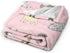 Perinsto 50" 40" Cute Dogs Pink Throw Blanket Ultra Soft Warm All Season Puppy Animals Decorative Fleece Blankets