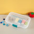 Sterilite Small Divided Pencil Box, Stackable Plastic Storage Container with Latching Lid, Clear Case, 12 Pack
