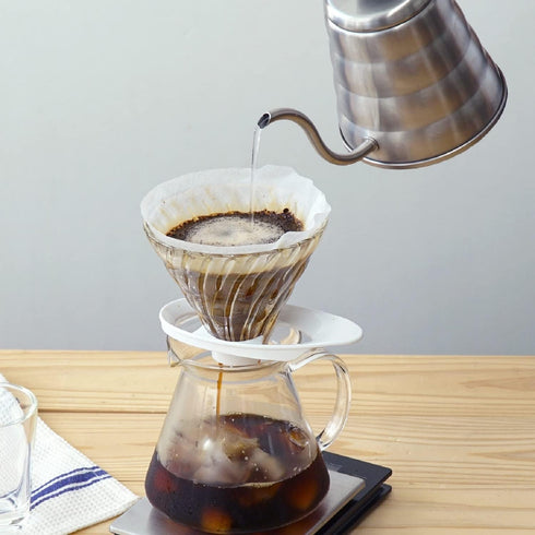 HARIO V60 VDGR-01-B Heat Resistant Glass Transparent Dripper, 01, Black, For 1 to 2 Cups, Made in Japan