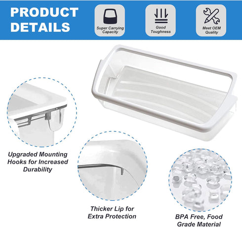 UPGRADED W10321304 Refrigerator Door Shelf Bin, Compatible with Whirlpool, Replaces WPW10321304