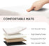 White,15"x15"x15" PINPLUS Storage Ottoman Cube Square Shaped Ottomans with Storage Foot Stool Footrest for Lving Room