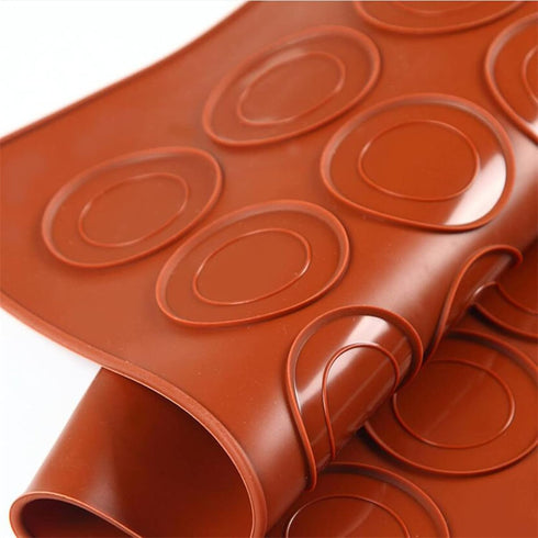 2 PCS 48 Capacity Macaron Silicone Baking Mat, Non-Stick Baking Sheet for Muffin DIY Chocolate