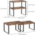 Set of 4 Stackable Counter Shelves, Wood Organizer for Kitchen and Bathroom, Expandable Countertop Racks, Brown