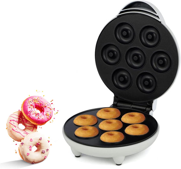 Electric Non Stick Doughnut Maker, Toaster Donut Machine for Home Snacks, Makes 7 Doughnuts