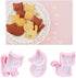 Cookie Cutters Cat Shape, 3PCS Animal Cookie Stamps for Baking, Pink