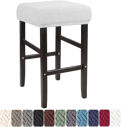 LIULIWEIFA Bar Stool Covers Rectangle Set of 4/2/1 Saddle Bar Stool Covers Slipcover