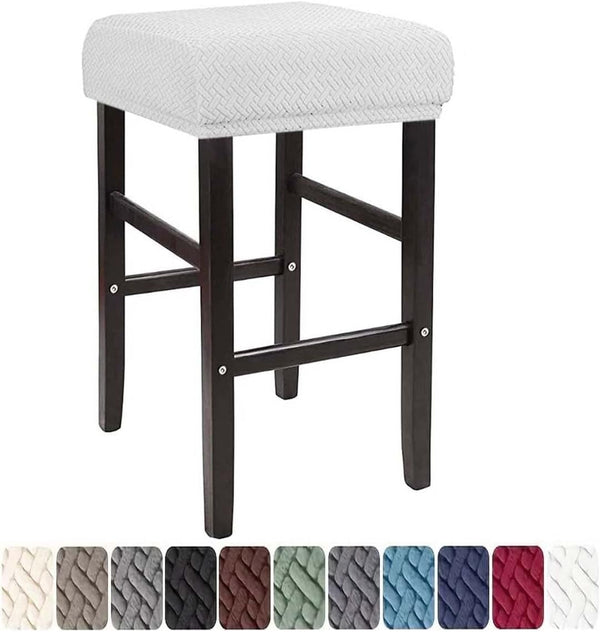 LIULIWEIFA Bar Stool Covers Rectangle Set of 4/2/1 Saddle Bar Stool Covers Slipcover