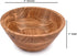 Acacia Wood Salad Bowl, Perfect Decorative Centerpiece for Salad and Vegetables (9" x 9" x 4")